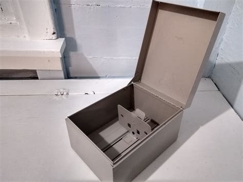 metal index boxes|metal index card box 4x6.